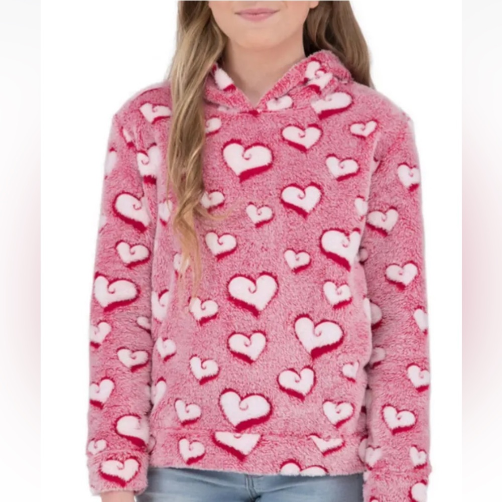 Boston Traders Hoodie Girls 5/6 Long Sleeve Pullover Plush Hoodie